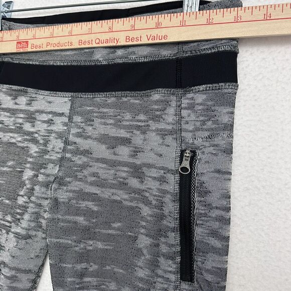 Lululemon Leggings Inspire Tight II 6 Jacquard Gray Black Mesh Reflective 24" - Picture 6 of 9